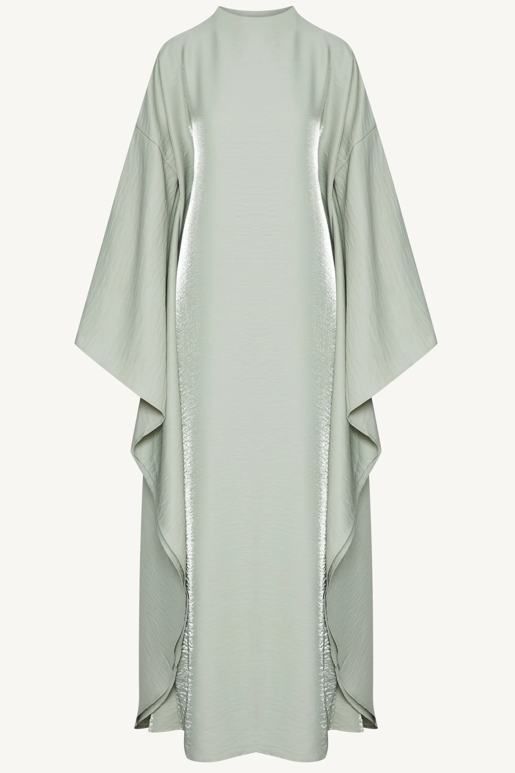 Alia Butterfly Inner Tie Abaya Dress - Pistachio