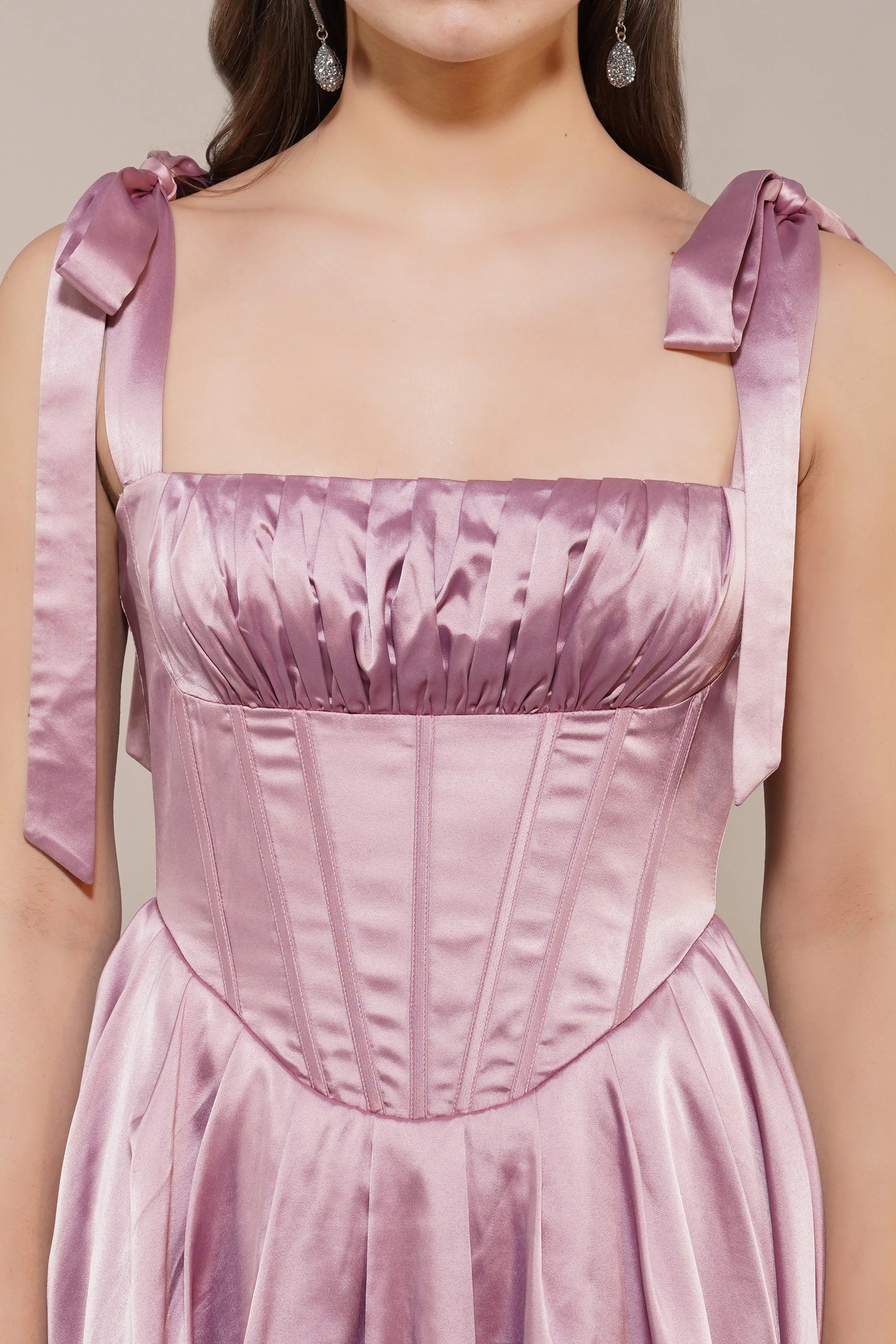 Amai Mini Dress in Dusty Pink