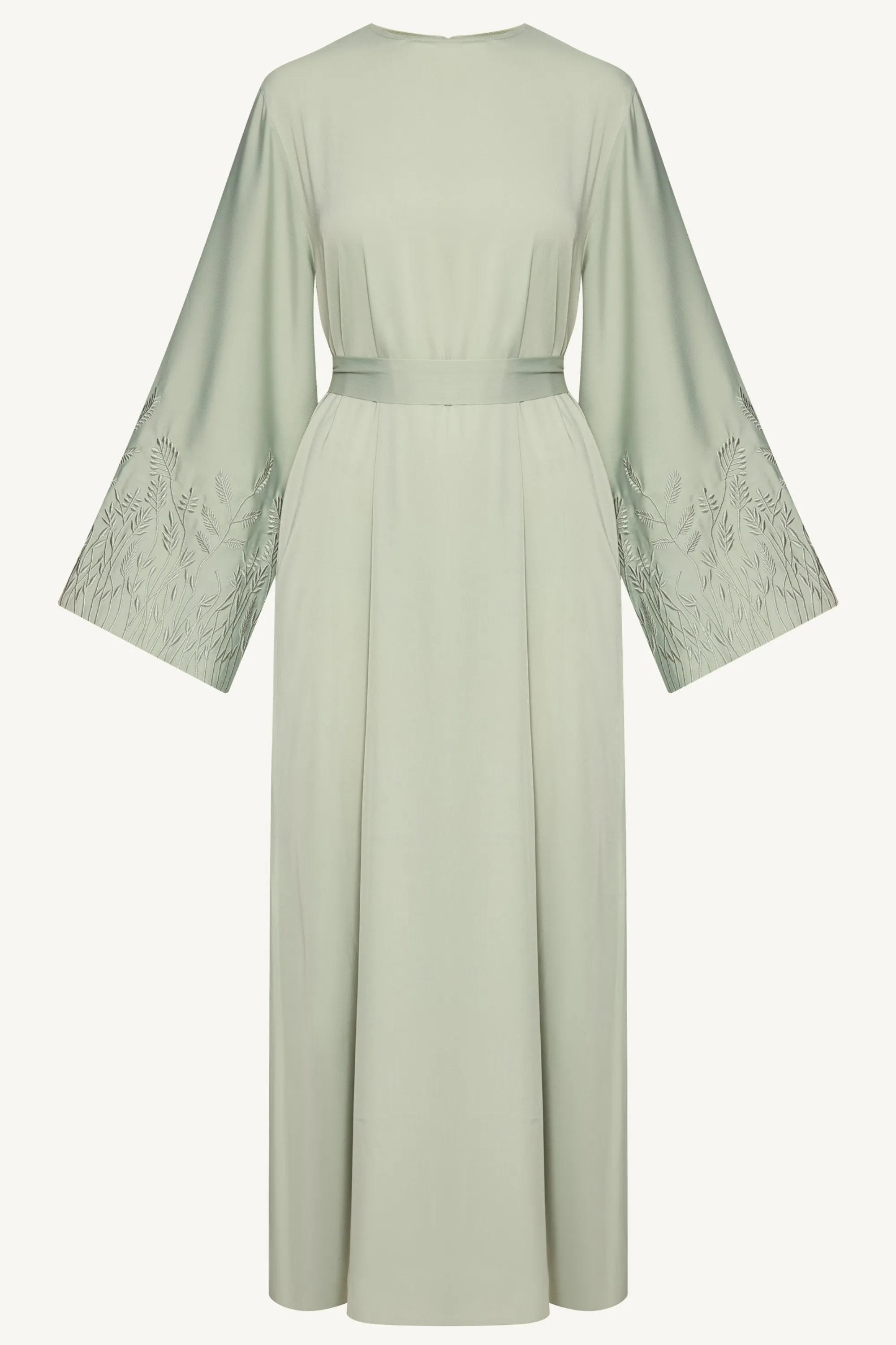 Ascia Embroidered Maxi Dress - Pistachio