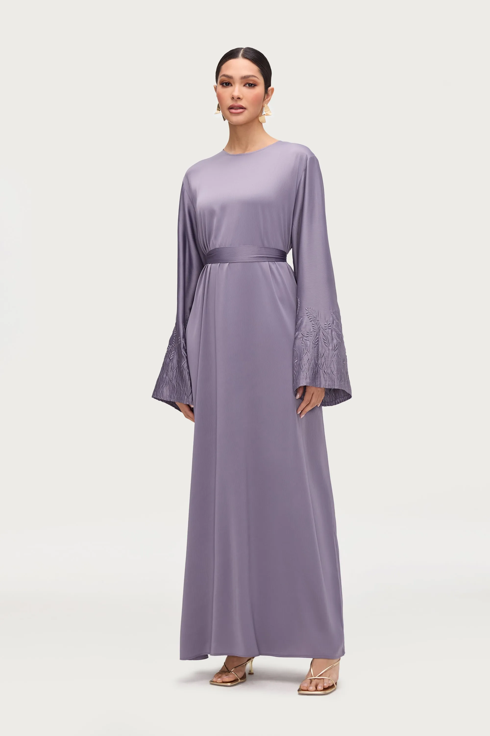 Ascia Embroidered Maxi Dress - Purple Sage
