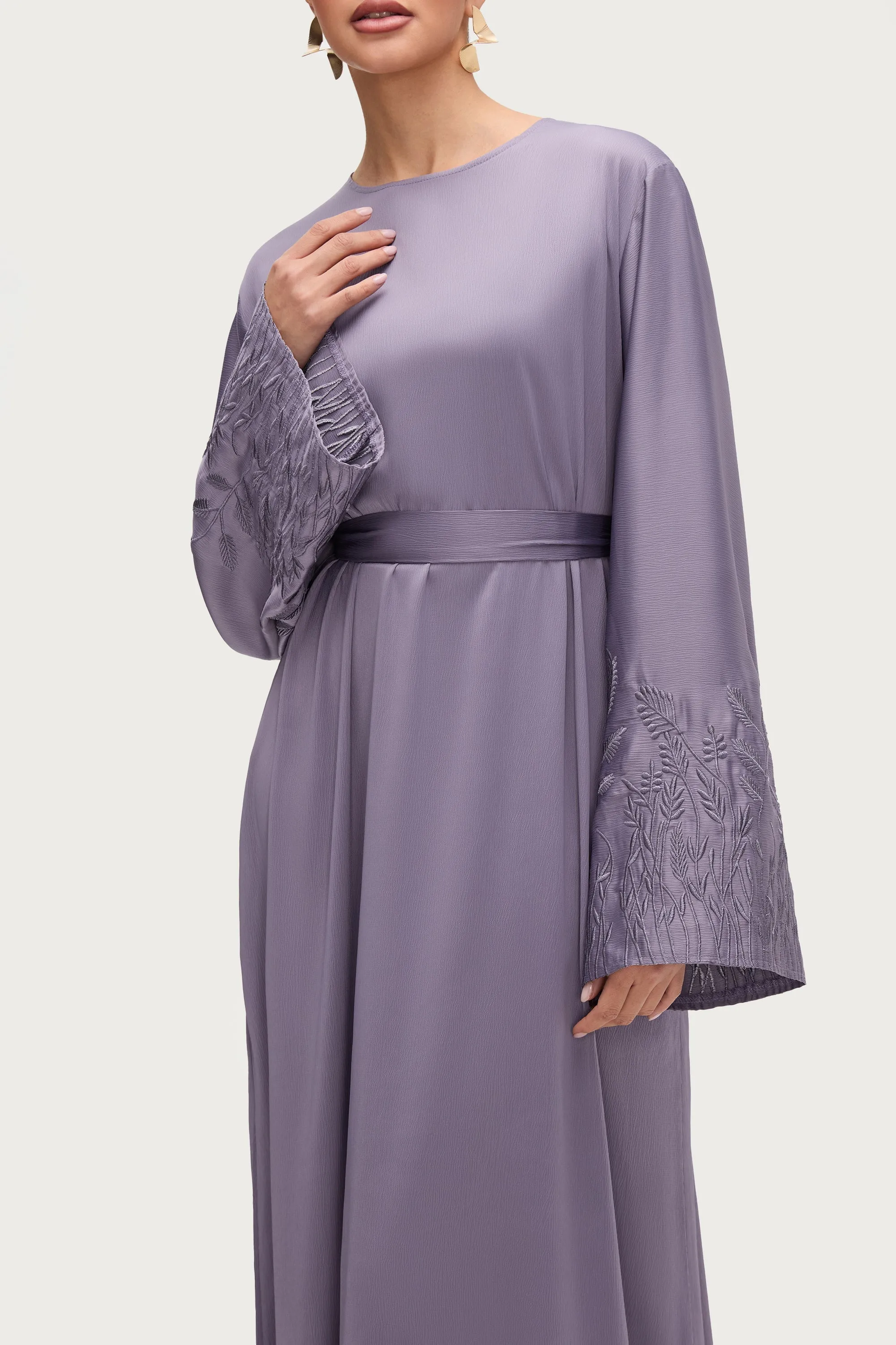 Ascia Embroidered Maxi Dress - Purple Sage