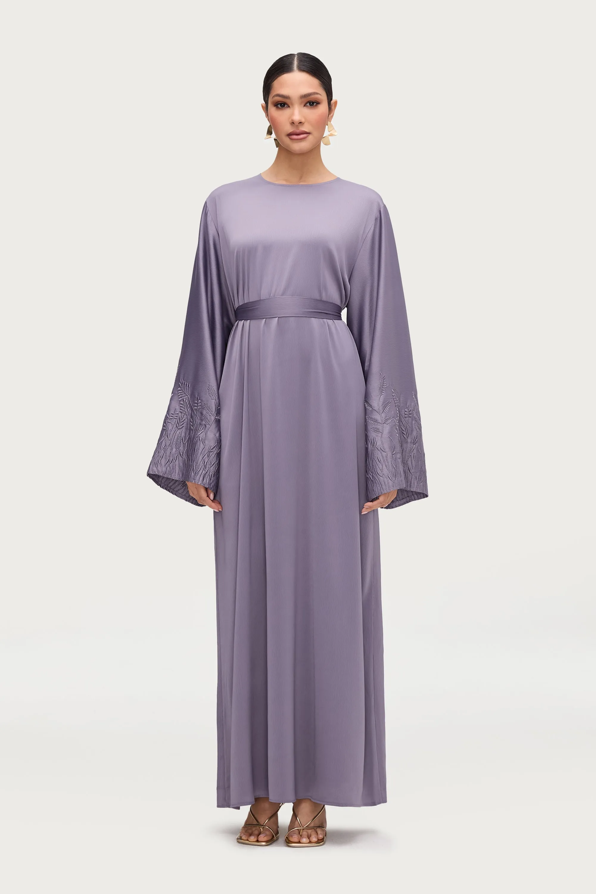 Ascia Embroidered Maxi Dress - Purple Sage