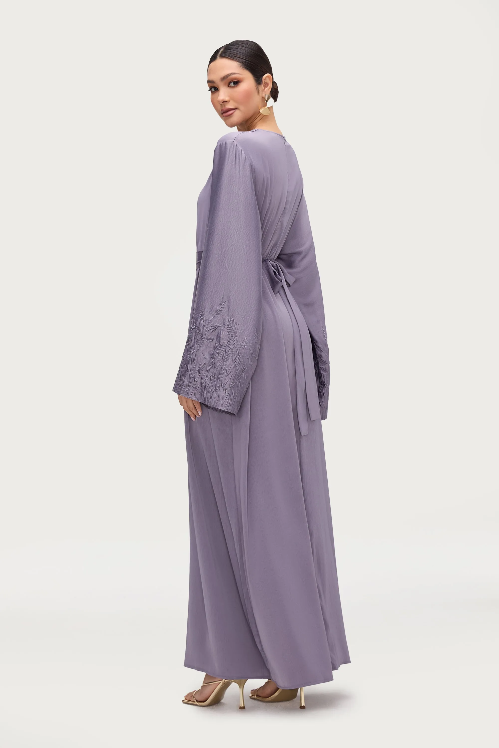 Ascia Embroidered Maxi Dress - Purple Sage