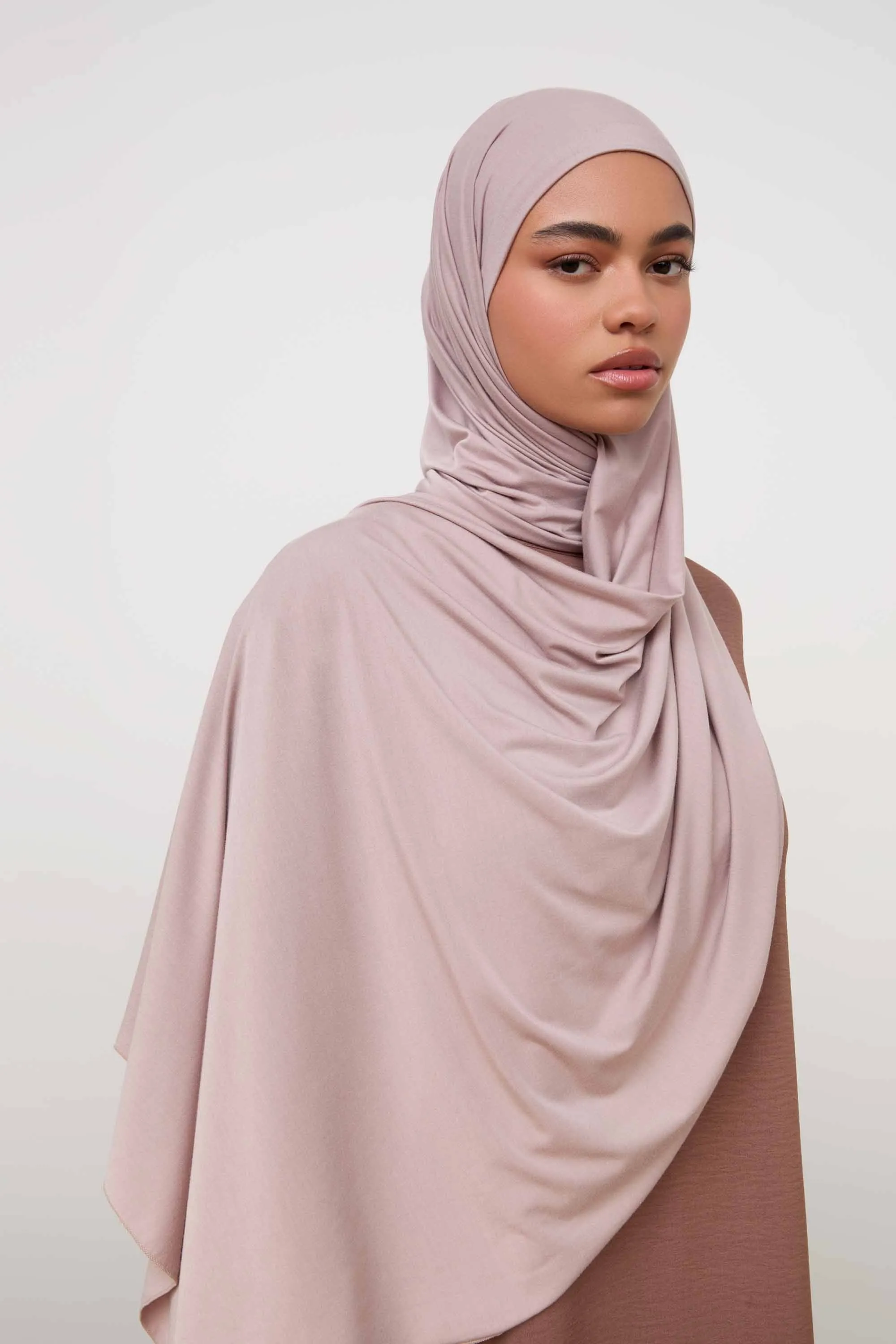 Bamboo Jersey Hijab - Cobblestone