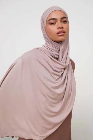 Bamboo Jersey Hijab - Cobblestone