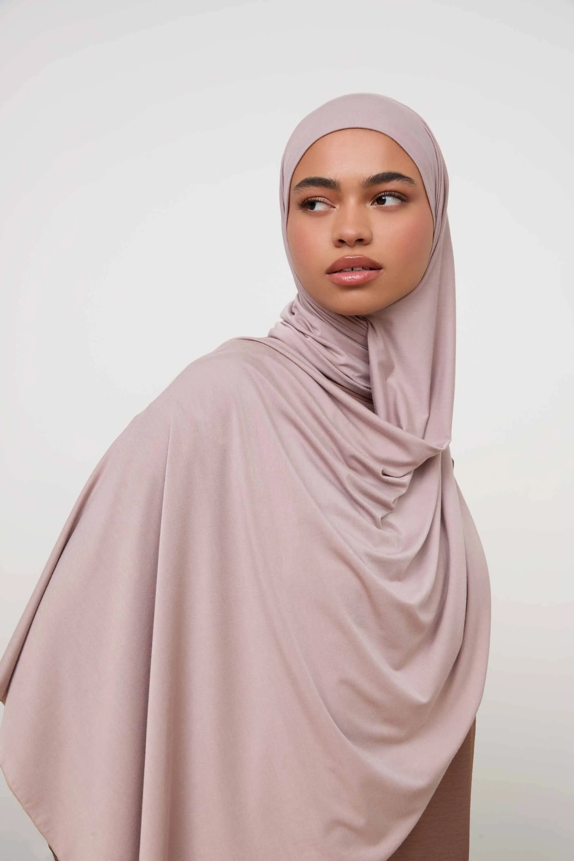 Bamboo Jersey Hijab - Cobblestone