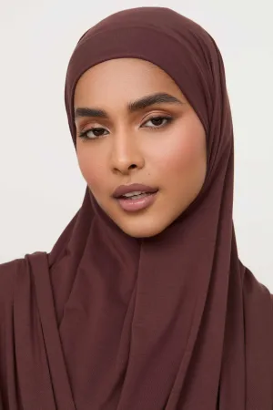 Bamboo Jersey Hijab - Coffee