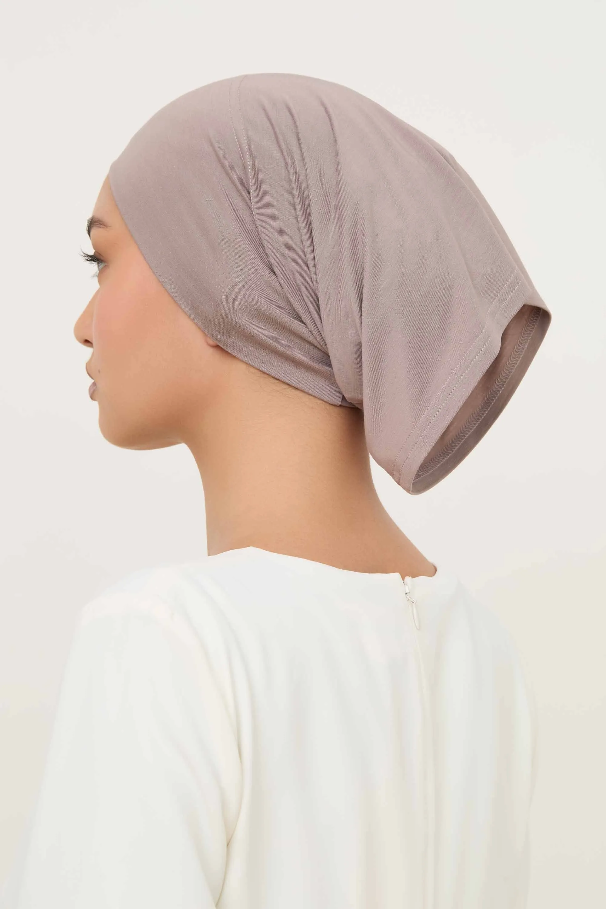 Bamboo Jersey Undercap - Pebble