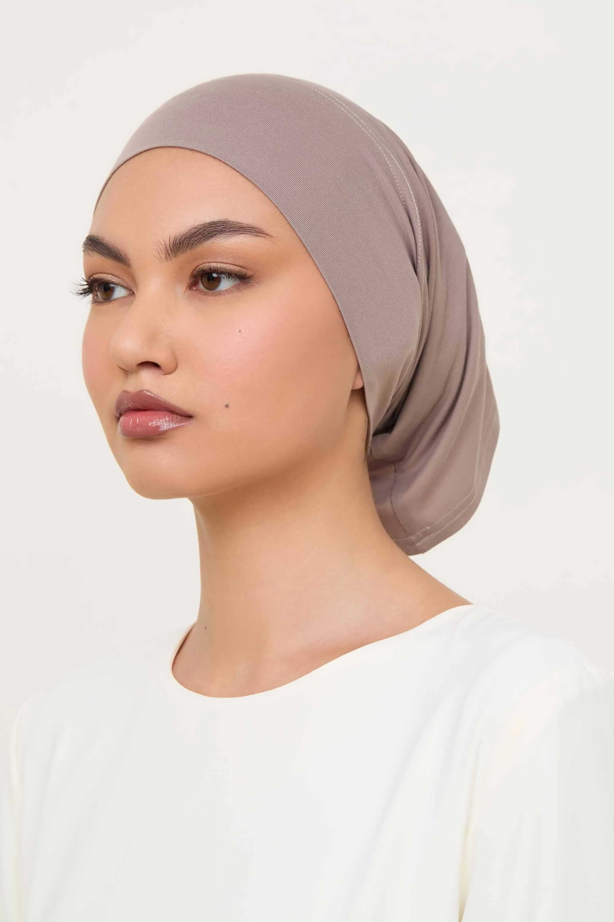 Bamboo Jersey Undercap - Pebble
