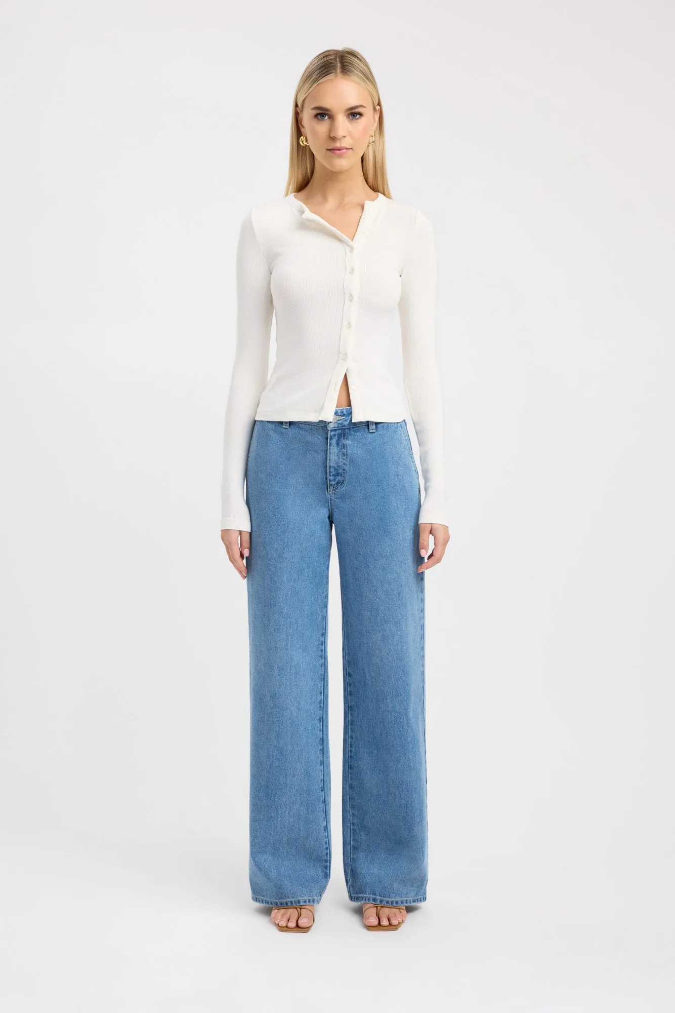 Bec Button Long Sleeve Top