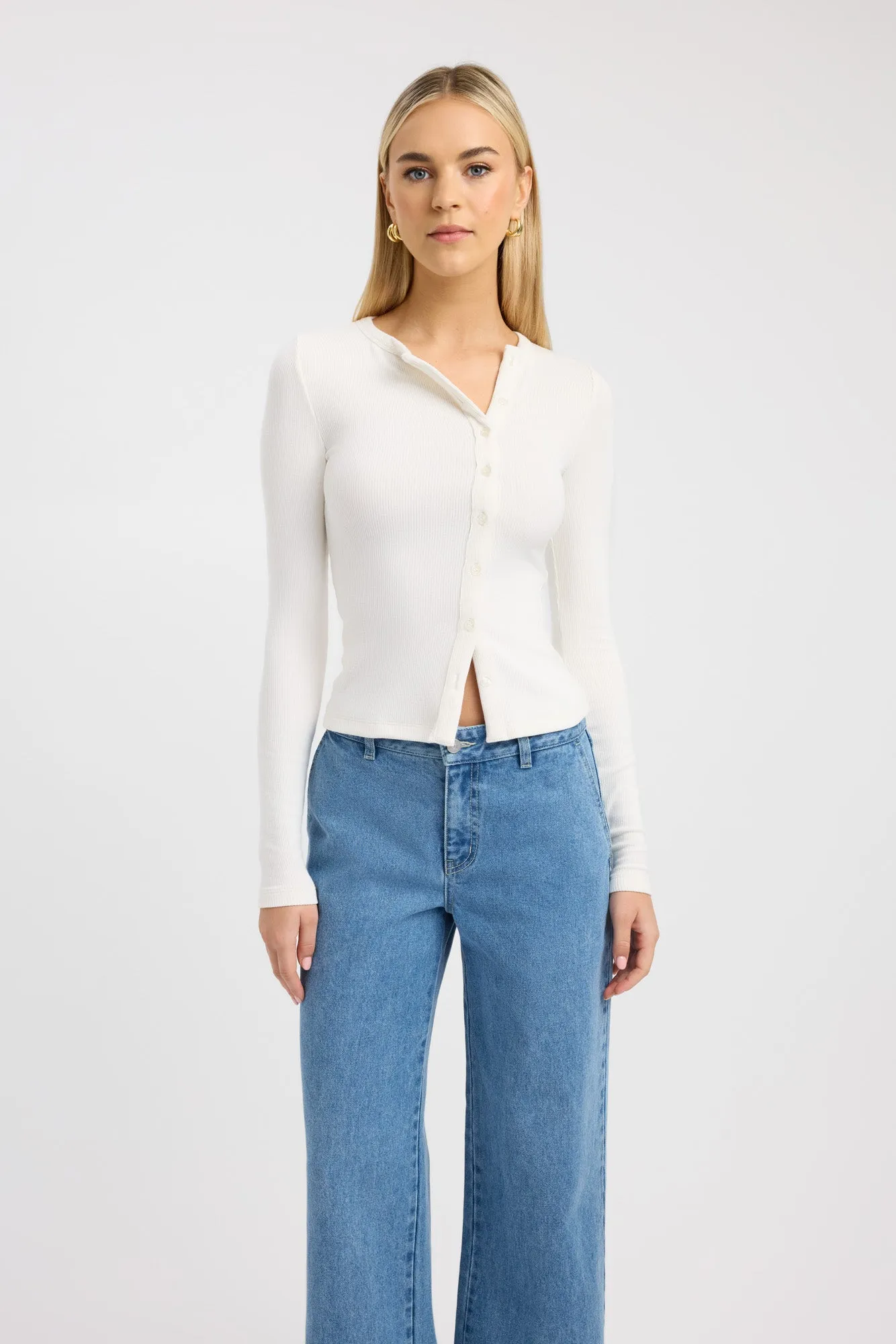 Bec Button Long Sleeve Top