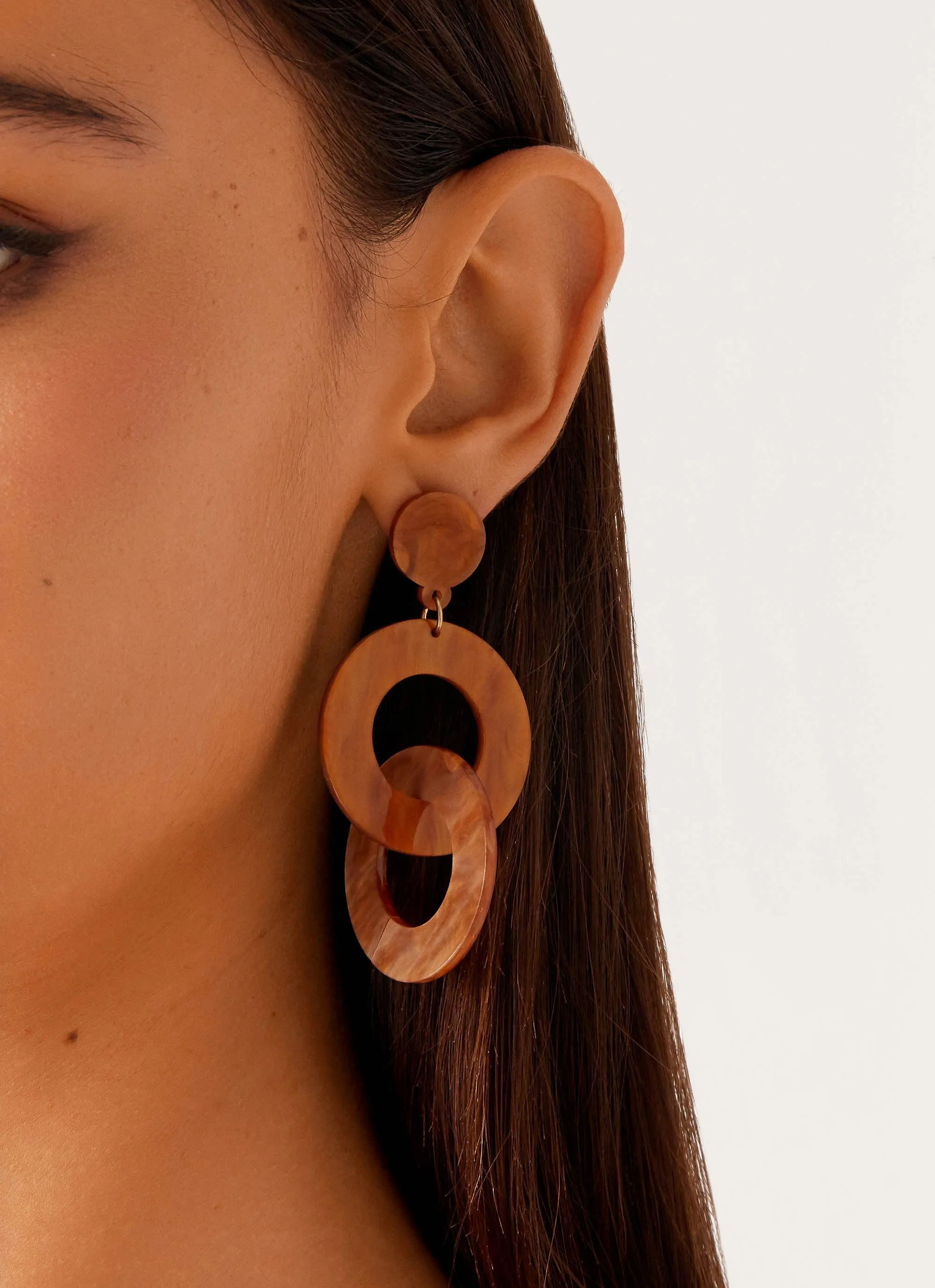 Bijou Earrings - Brown