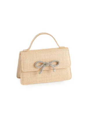 BOWIE STRAW MINI BAG: NATURAL
