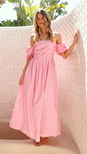 Caelius Midi Dress - Pink