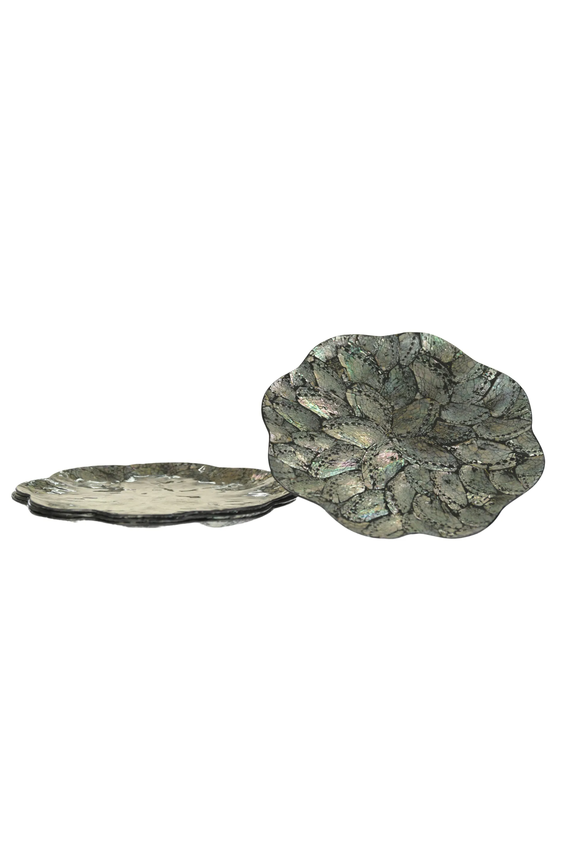 Charger Oyster Set of 4 / Black Shell