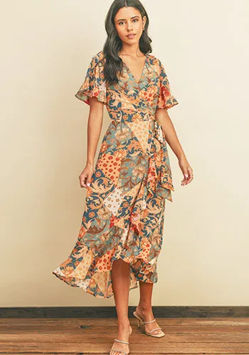 Ciao Bella Midi Dress in Mystic