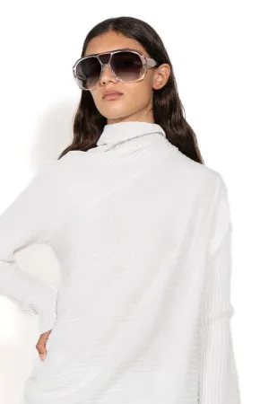 CLEAR AVIATOR SUNGLASSES