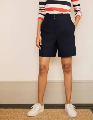 Cornwall Linen Shorts-Navy