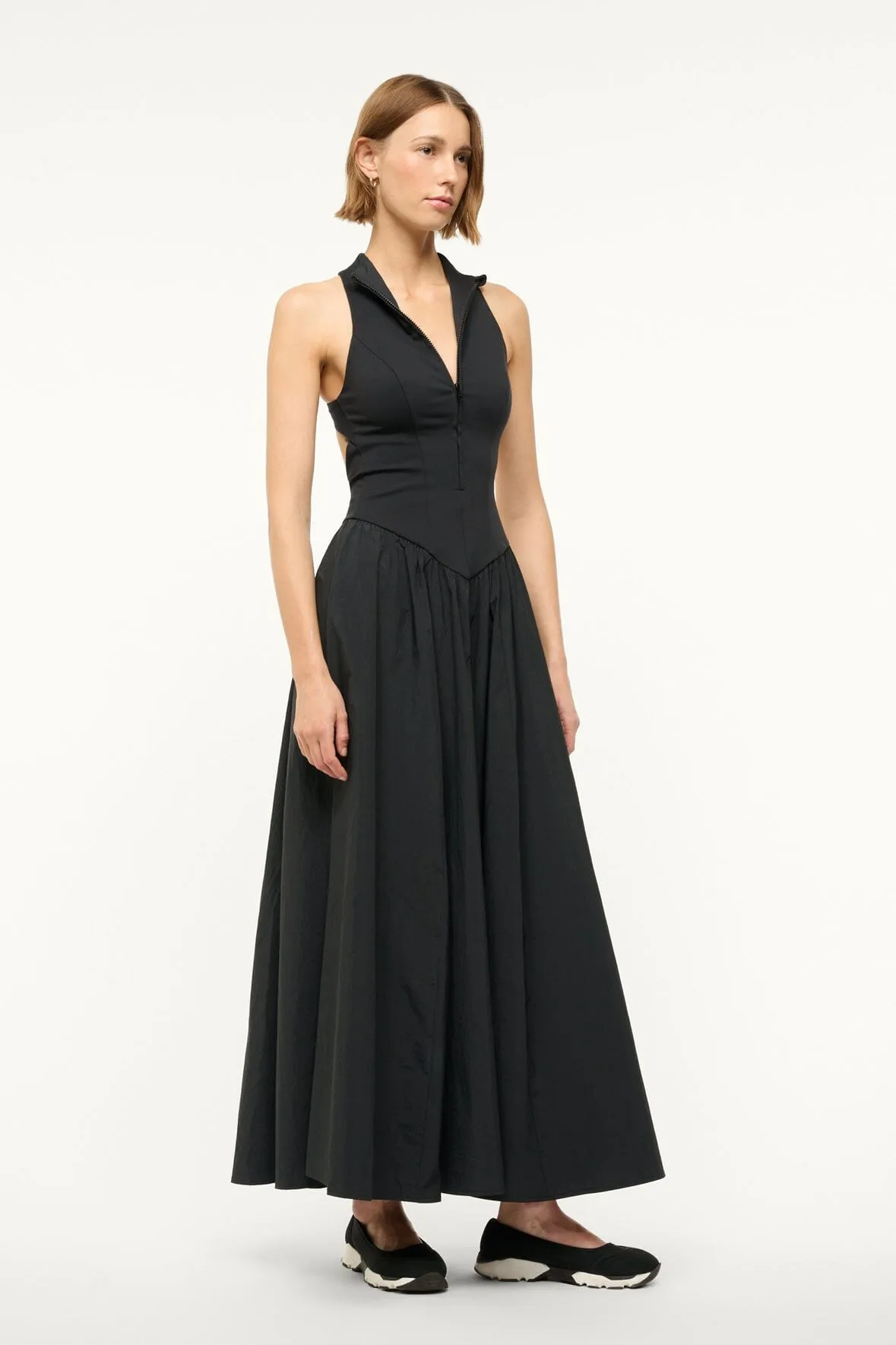 CREVASSE MAXI DRESS | BLACK