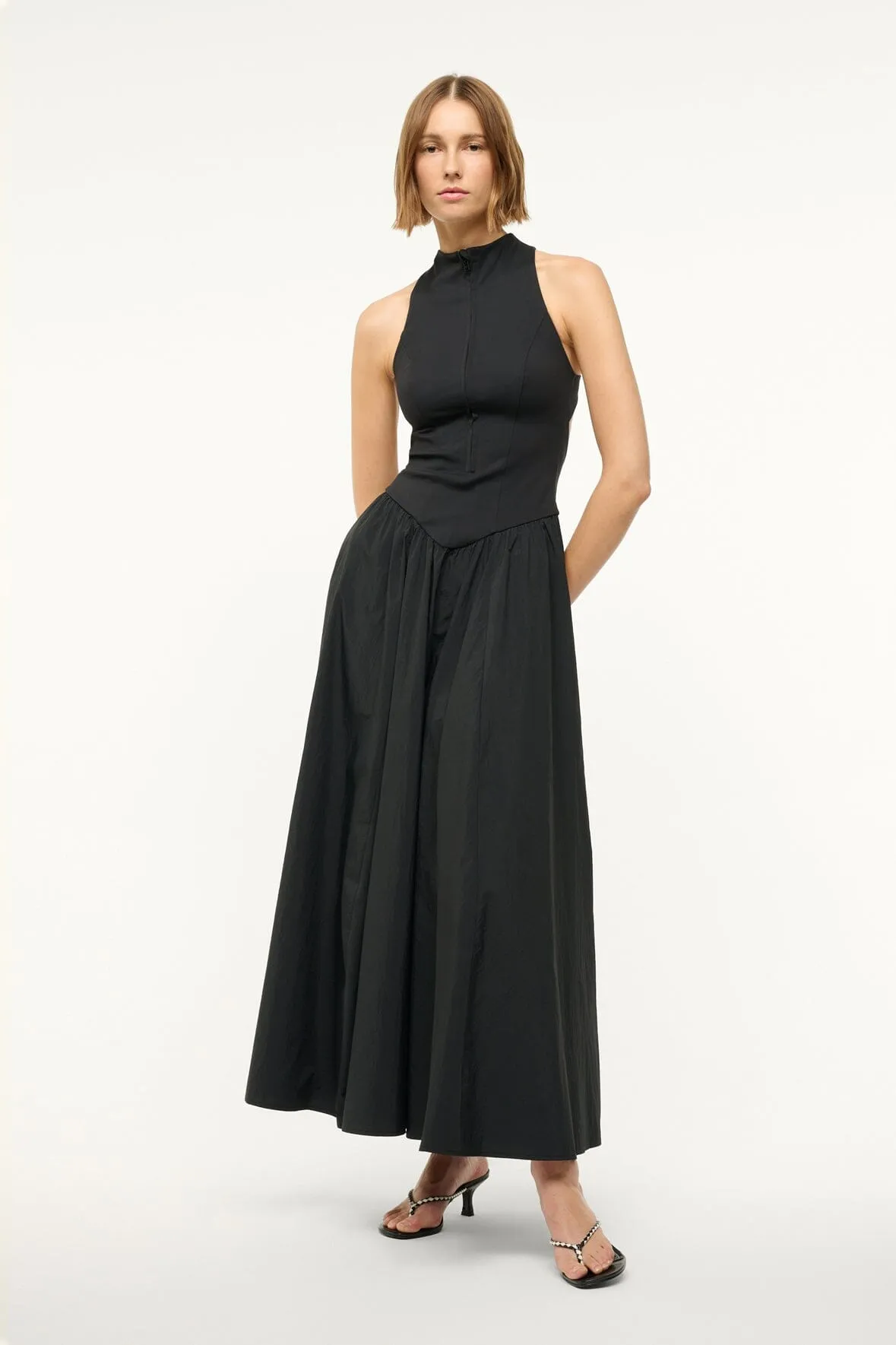 CREVASSE MAXI DRESS | BLACK