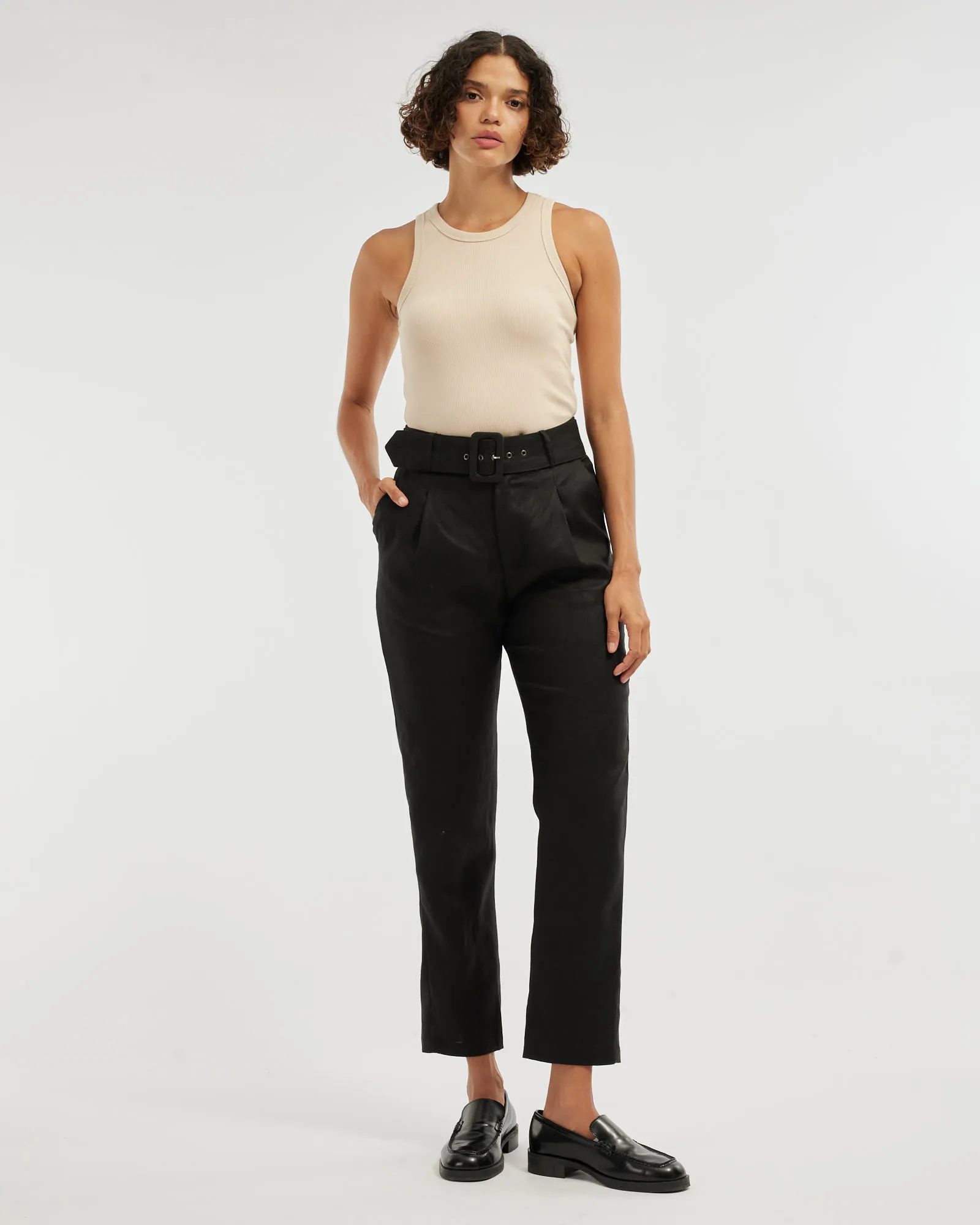 Daria Ribbed Tank - Hummus