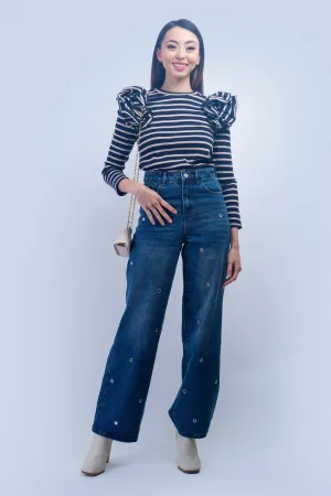 Denim Grommet Jeans