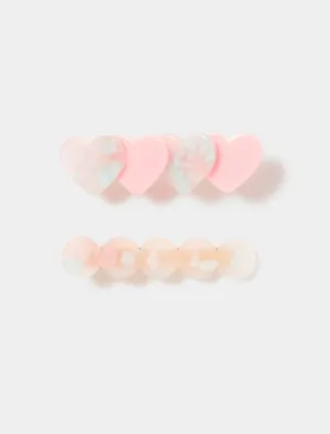 Ella Heart Hairclip 2 Pack