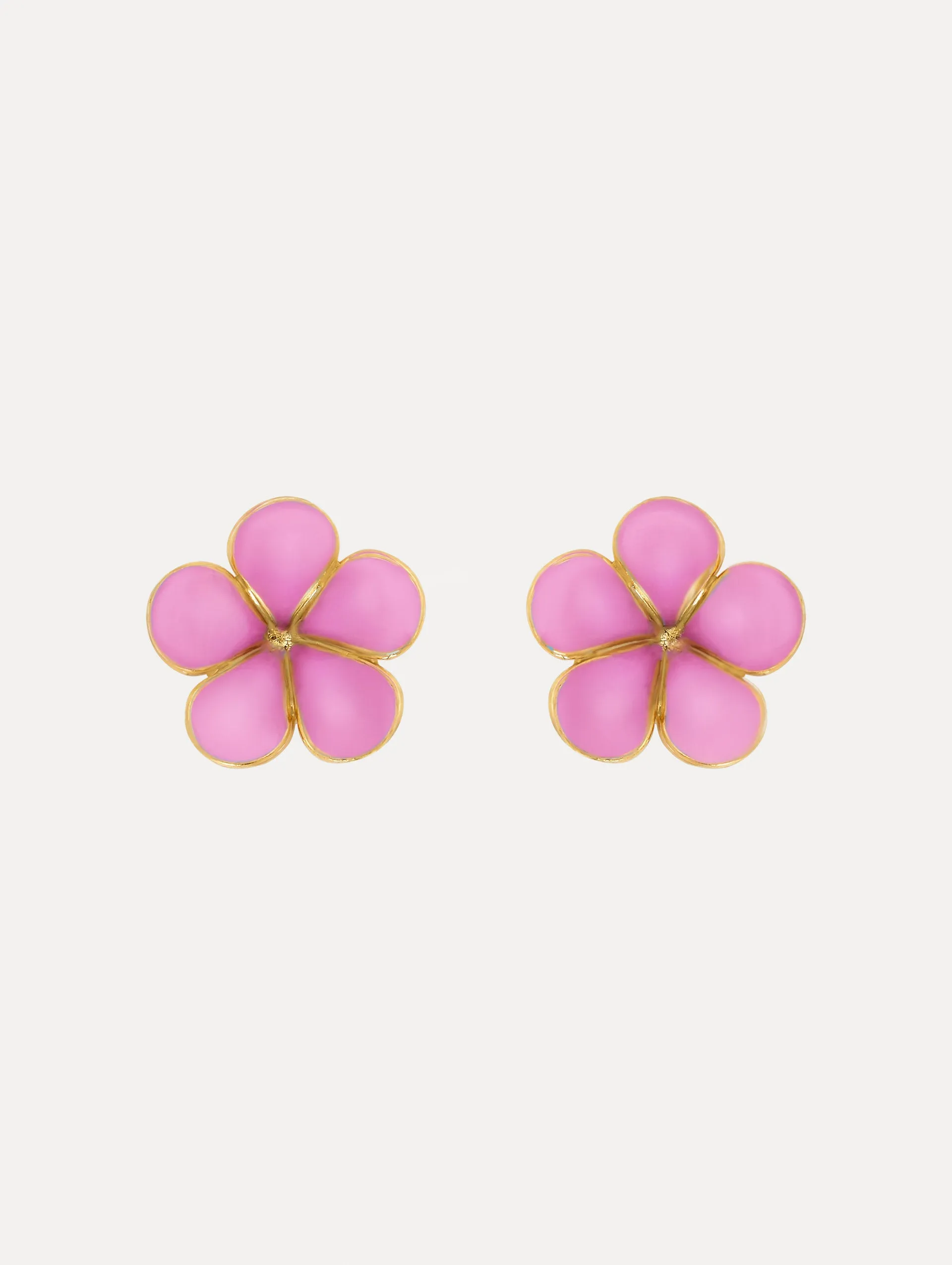 Enamel Flower Stud Earrings
