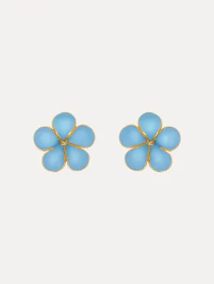 Enamel Flower Stud Earrings