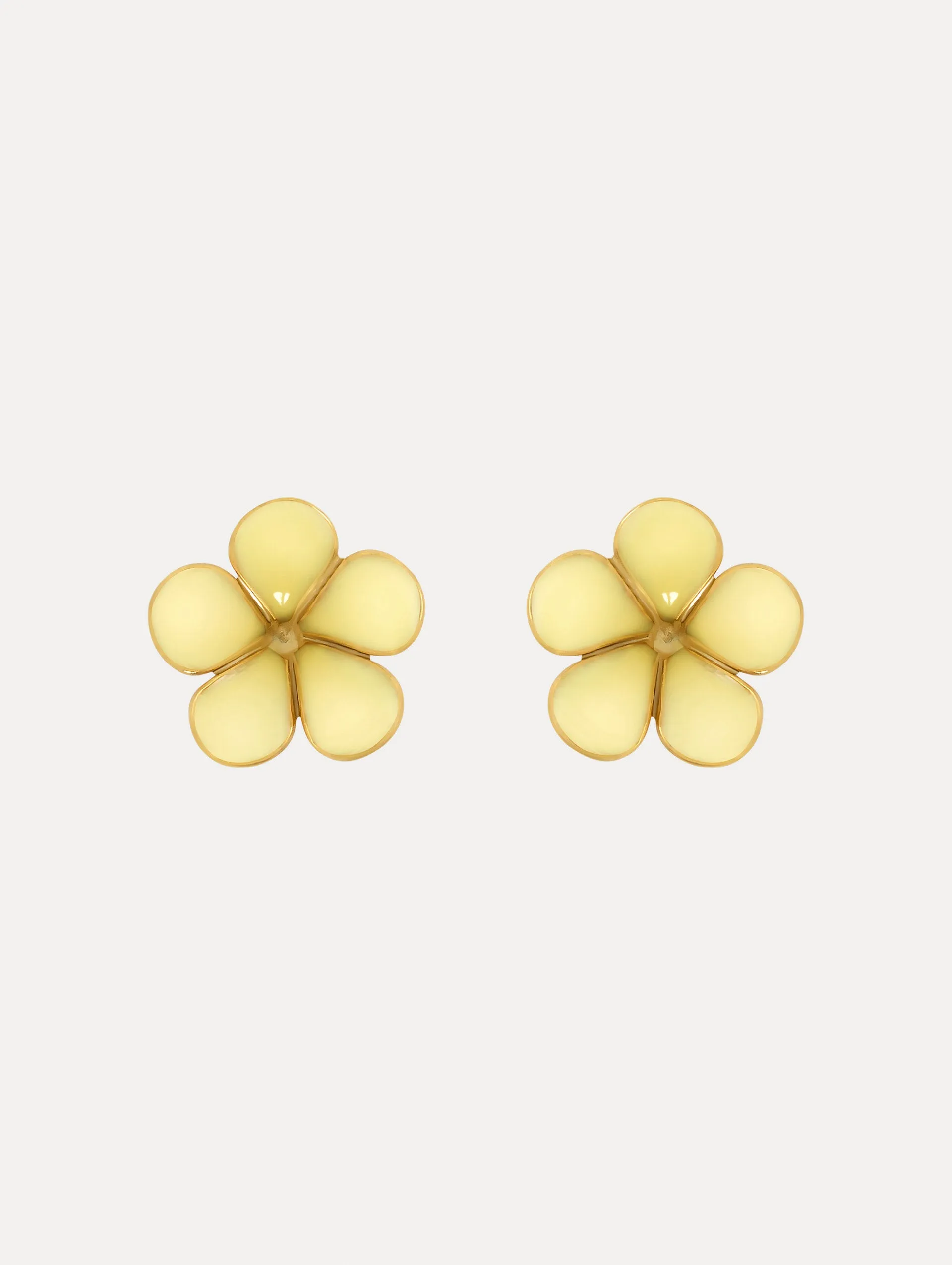 Enamel Flower Stud Earrings