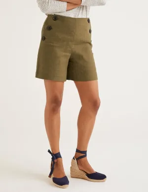 Falmouth Linen Shorts-Classic Khaki
