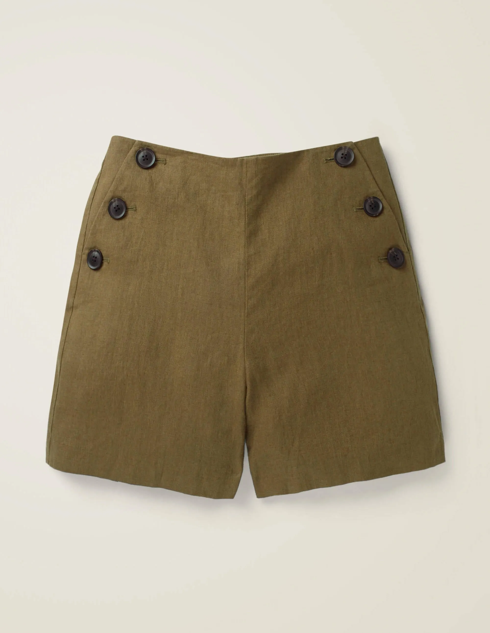 Falmouth Linen Shorts-Classic Khaki