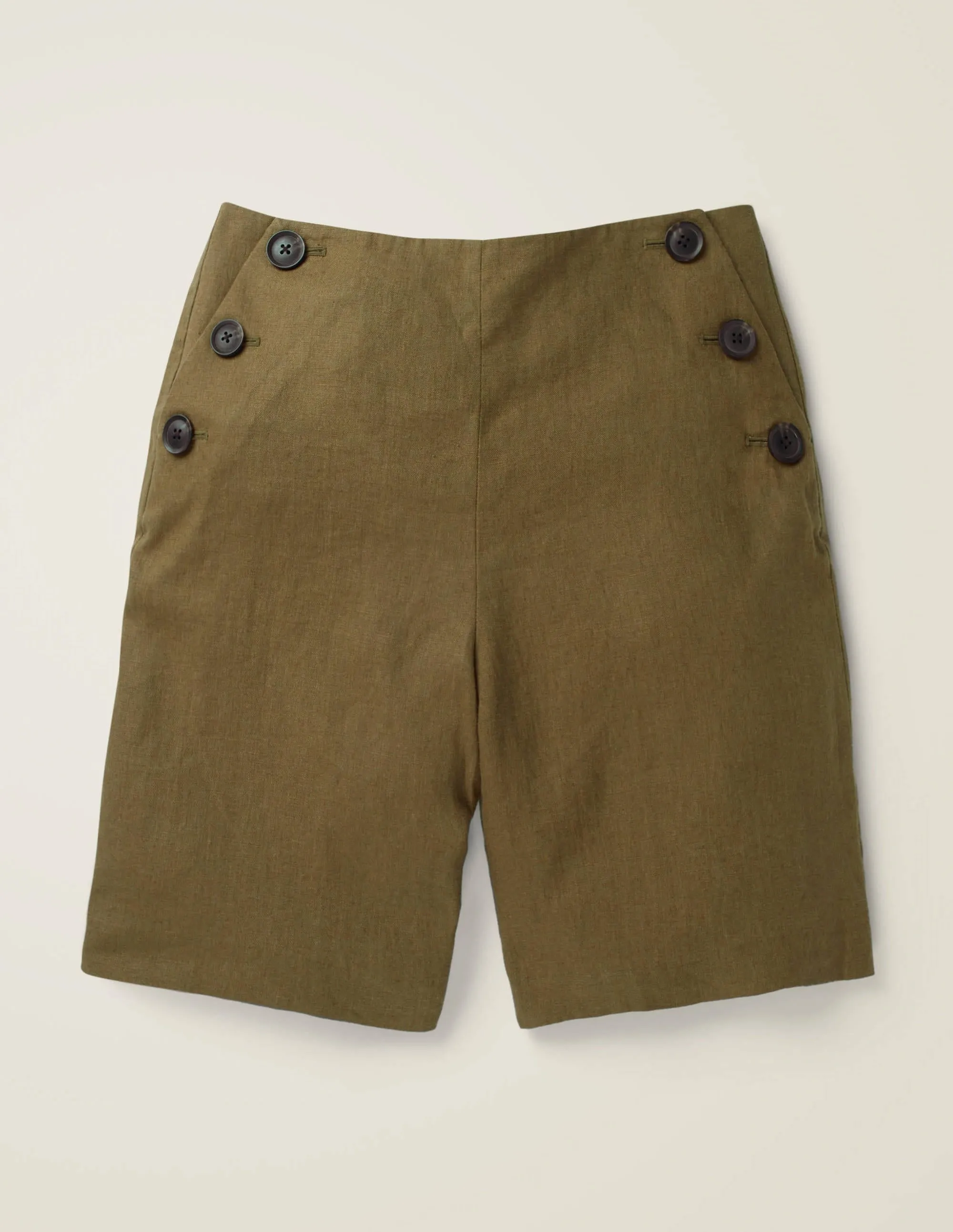 Falmouth Linen Shorts-Classic Khaki