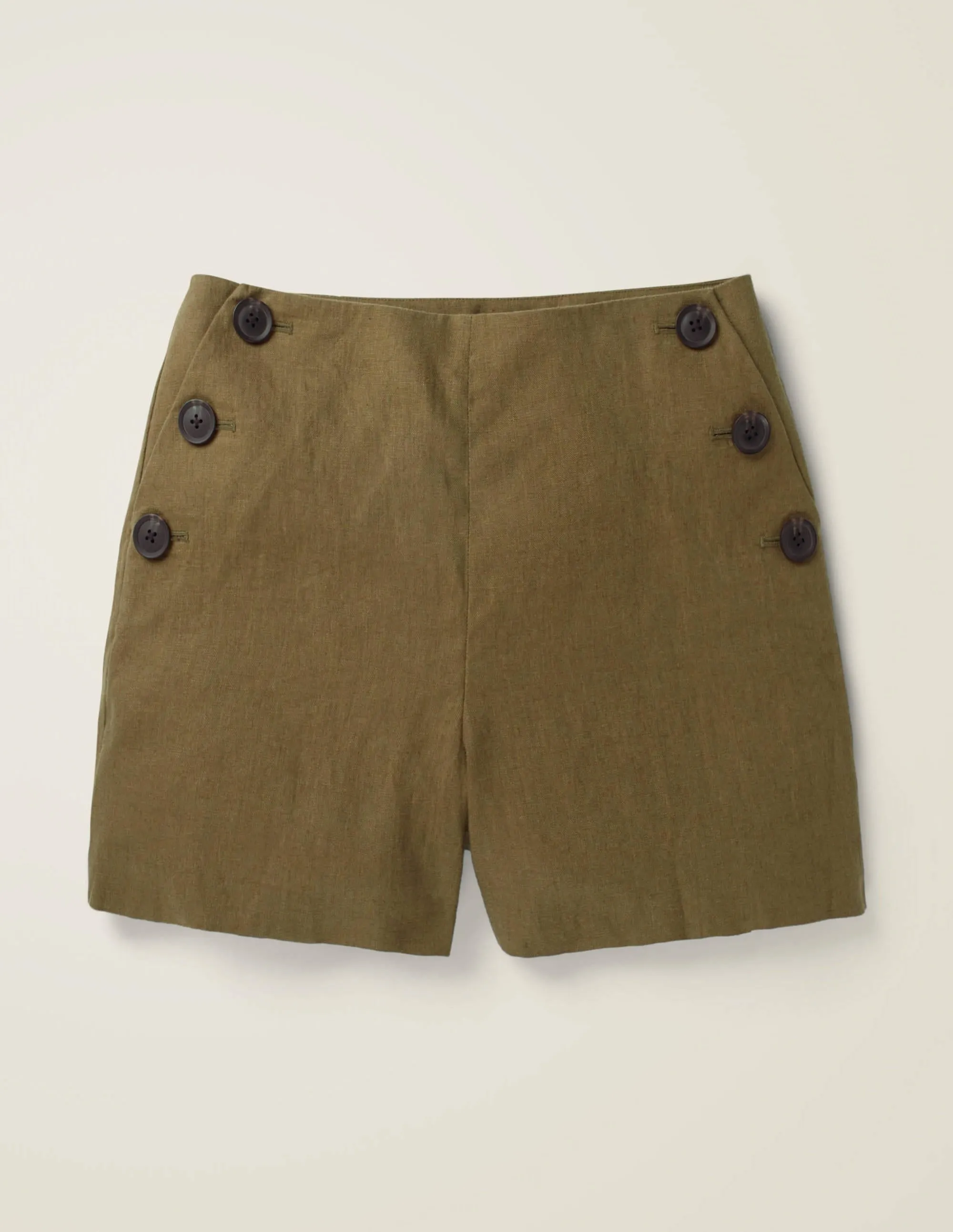 Falmouth Linen Shorts-Classic Khaki