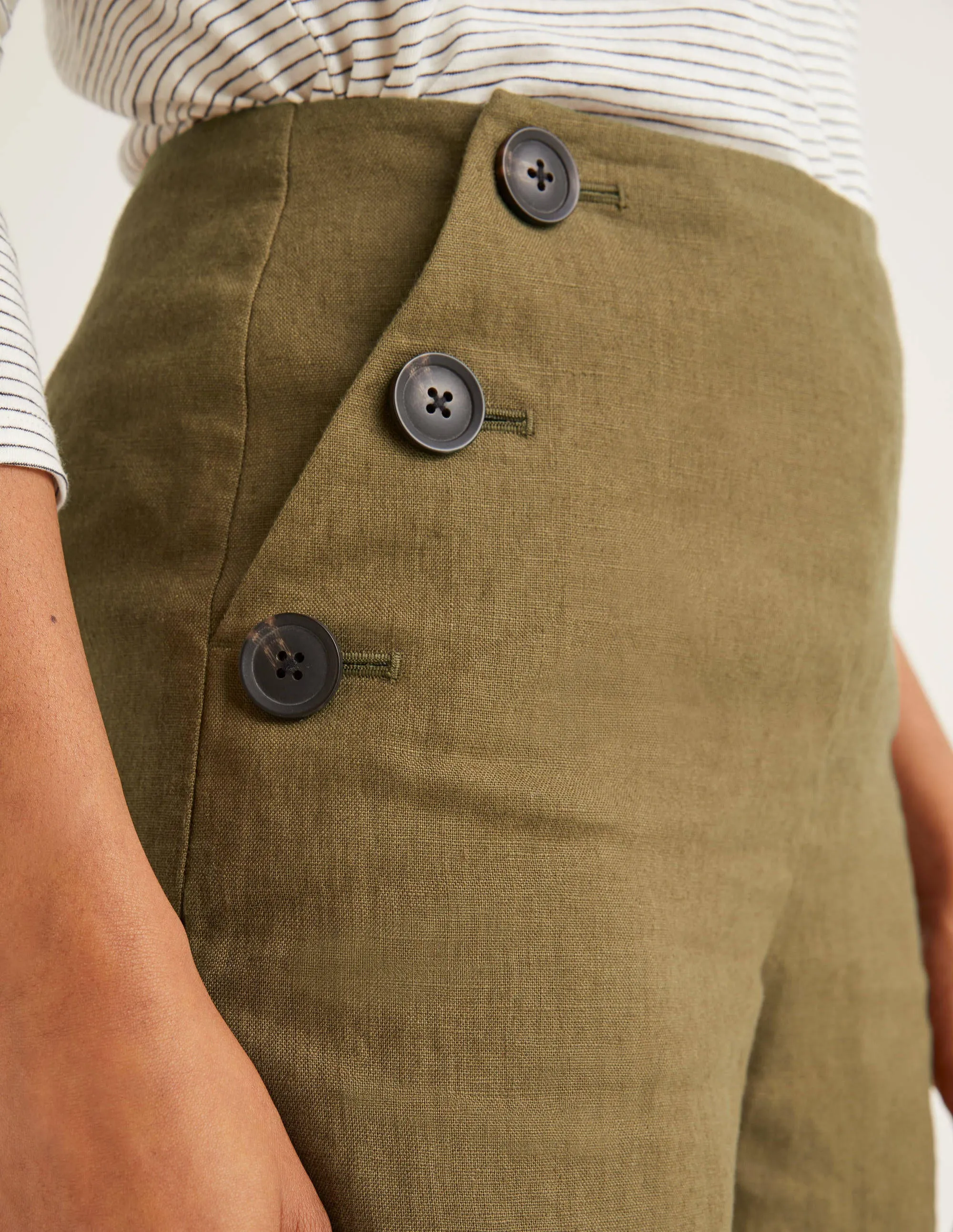 Falmouth Linen Shorts-Classic Khaki