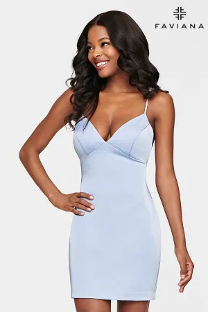 Faviana S10720 Fitted Homecoming Short Cocktail Mini Dress