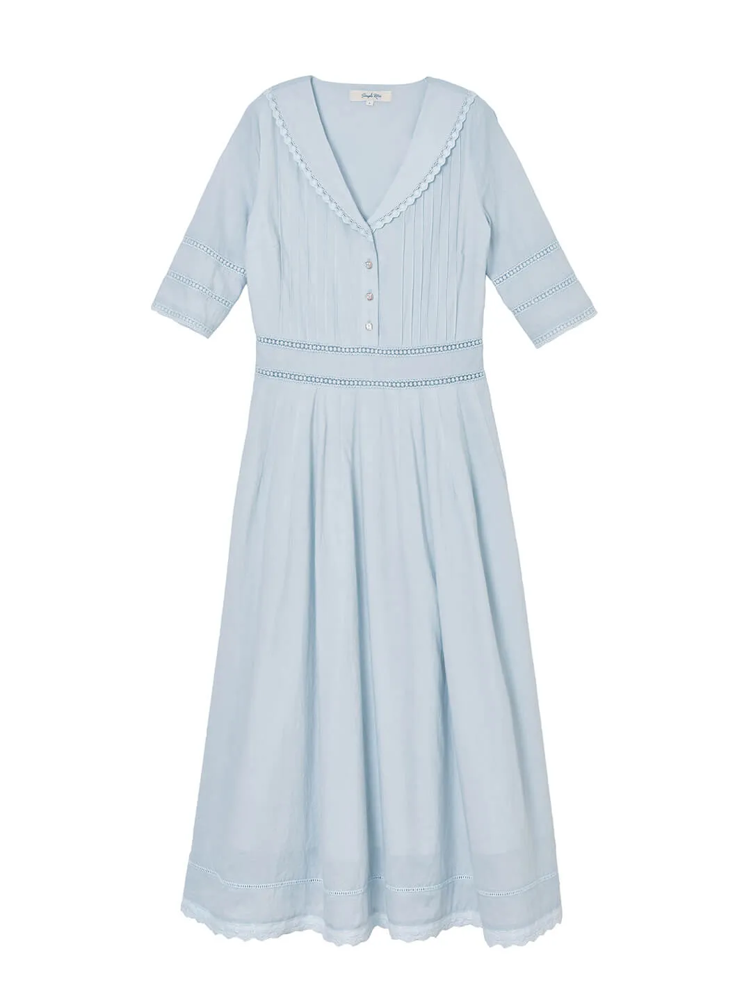Fiona 100% Cotton Emerald Green Midi Dress