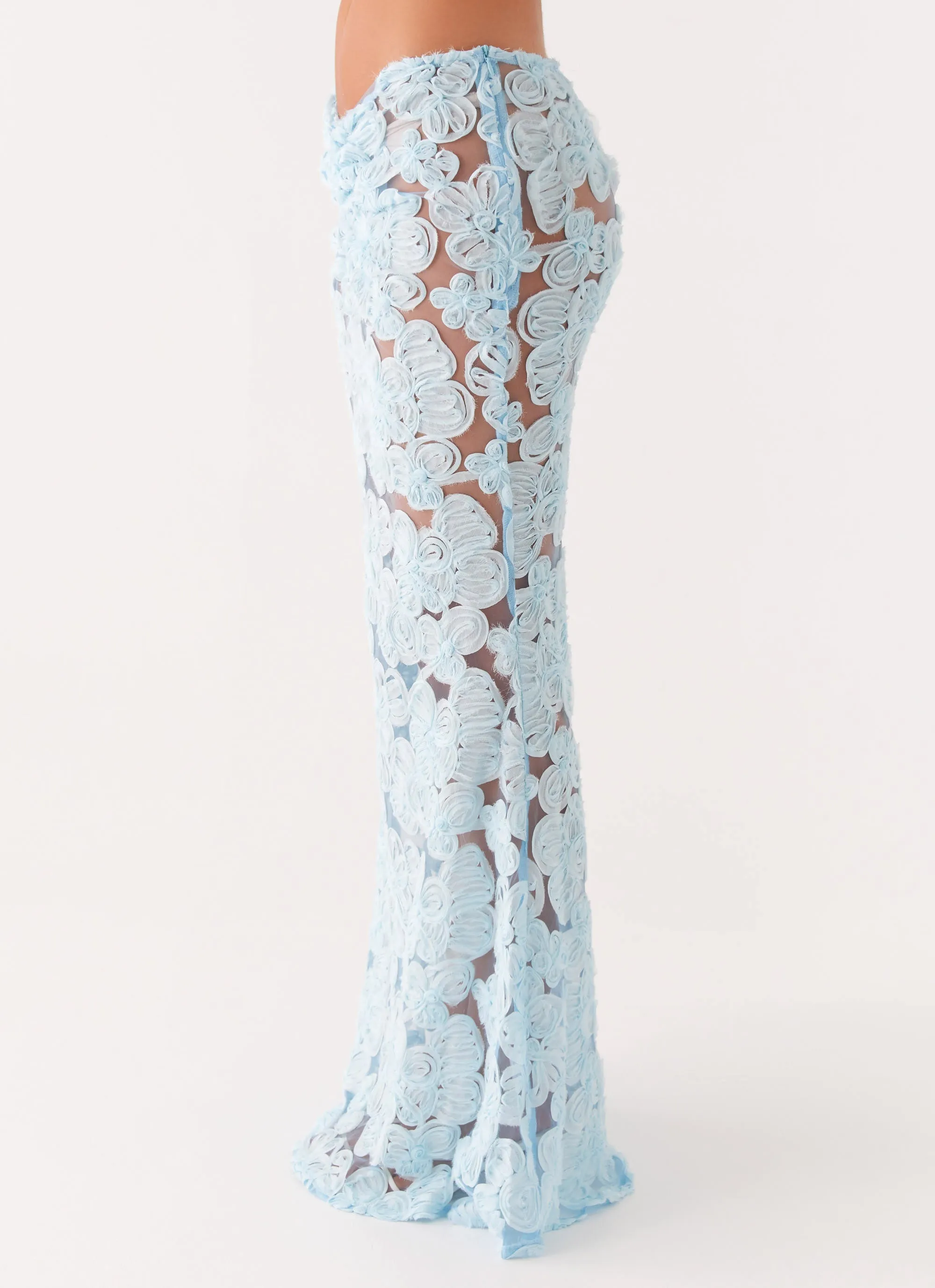 Fiorella Floret Maxi Skirt - Blue