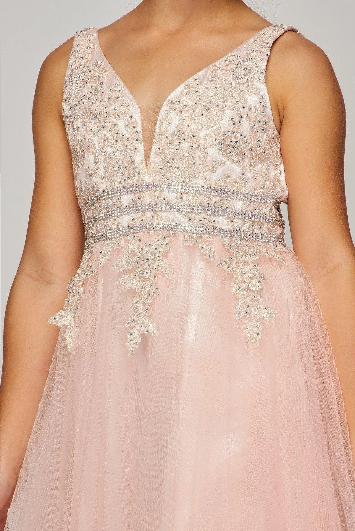 Floor Length Sleeveless Flower Girl Dress