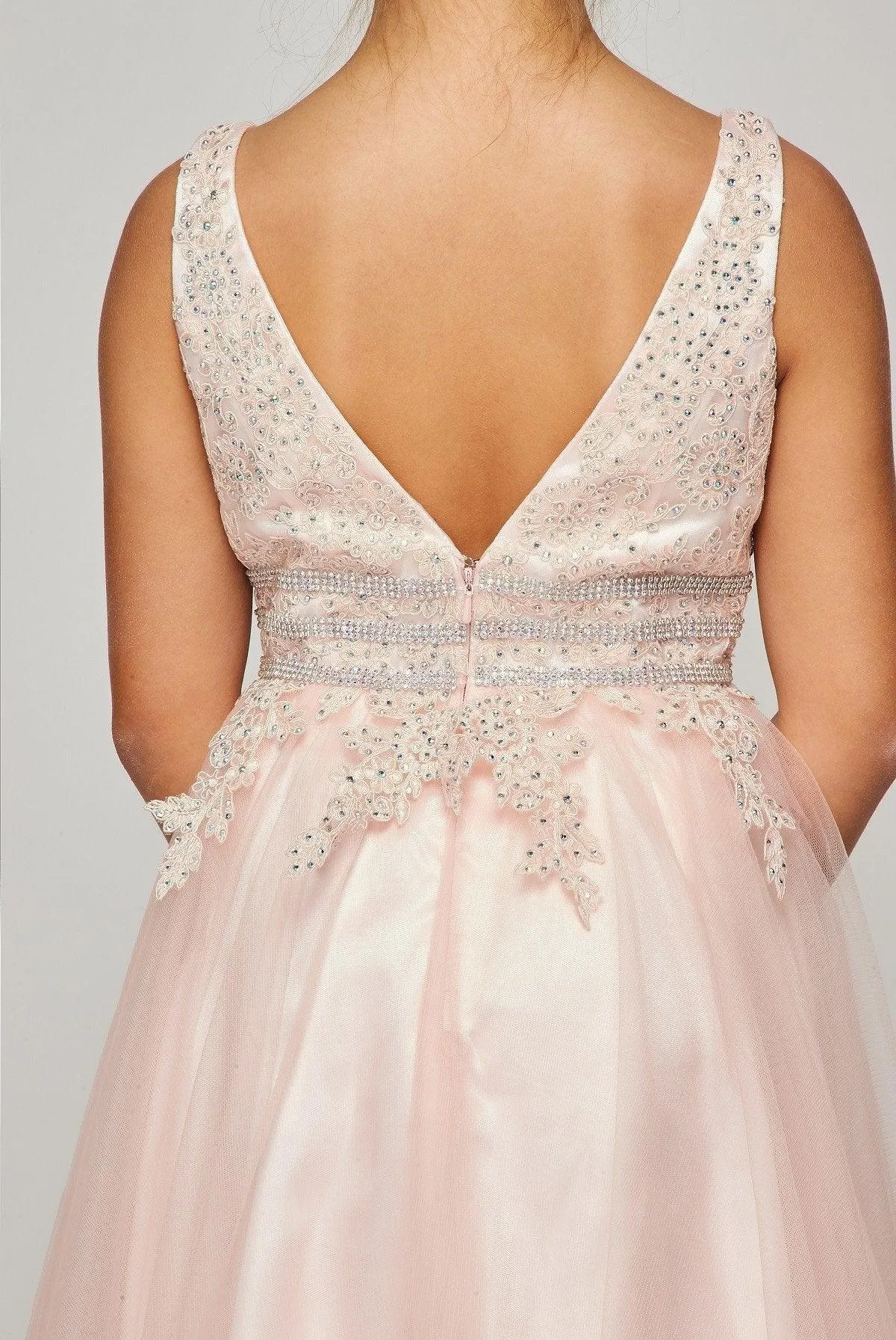 Floor Length Sleeveless Flower Girl Dress