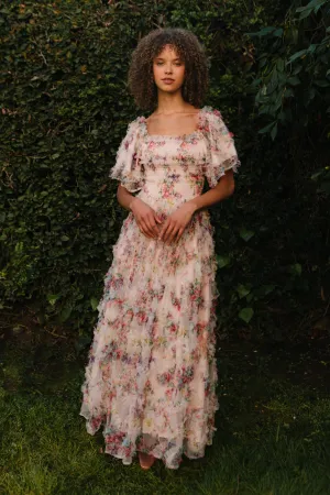 Florentina Dress in Pink Floral