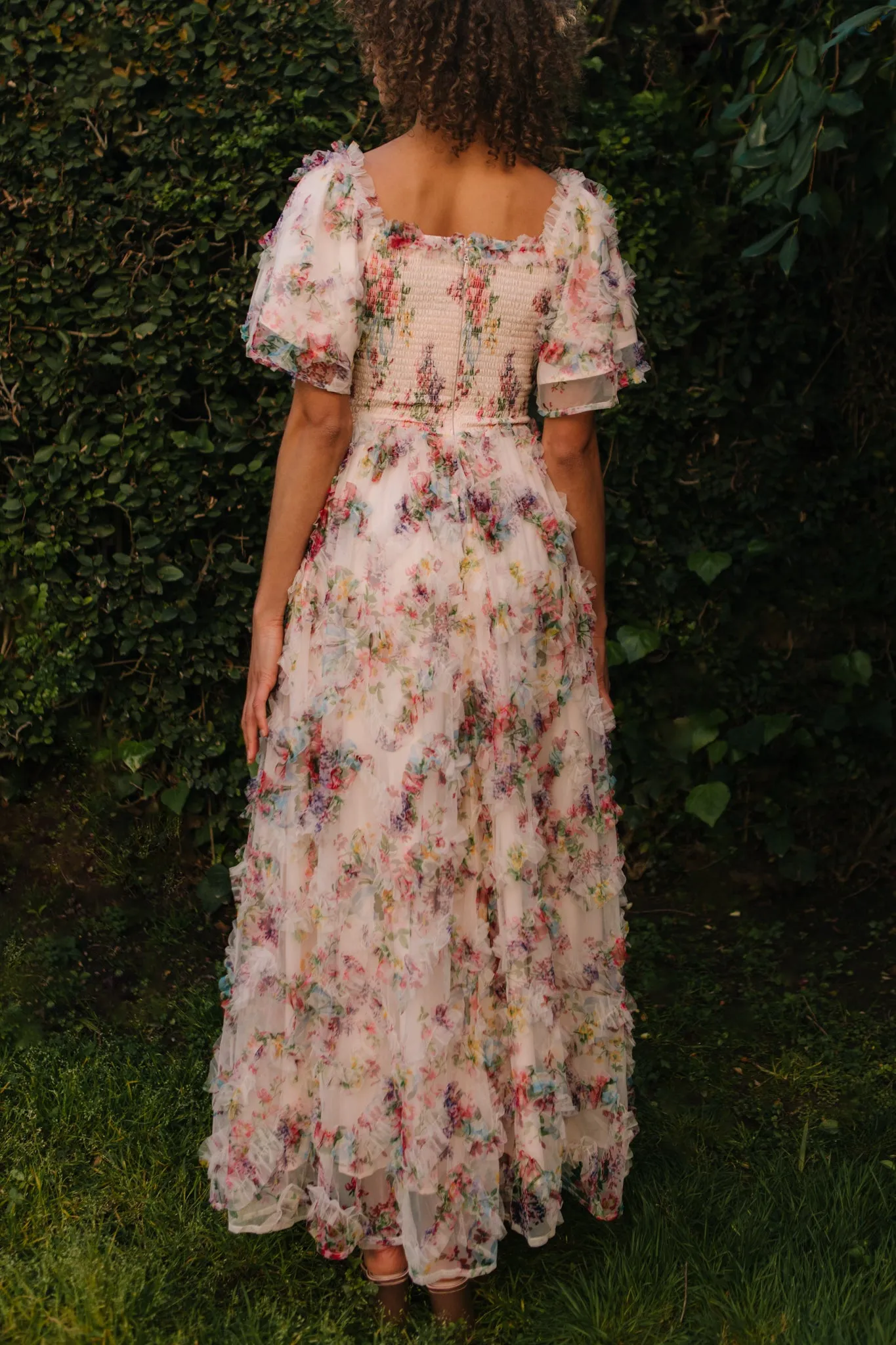 Florentina Dress in Pink Floral