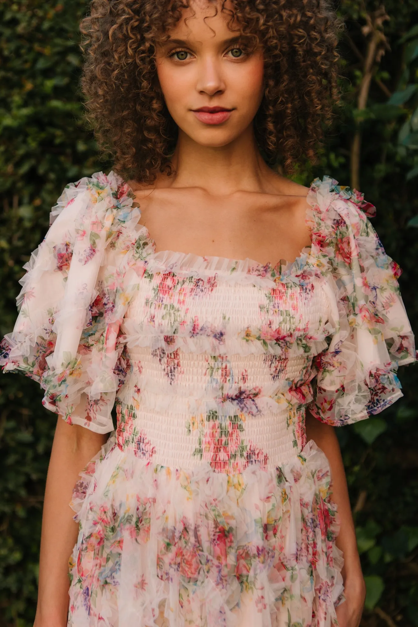 Florentina Dress in Pink Floral