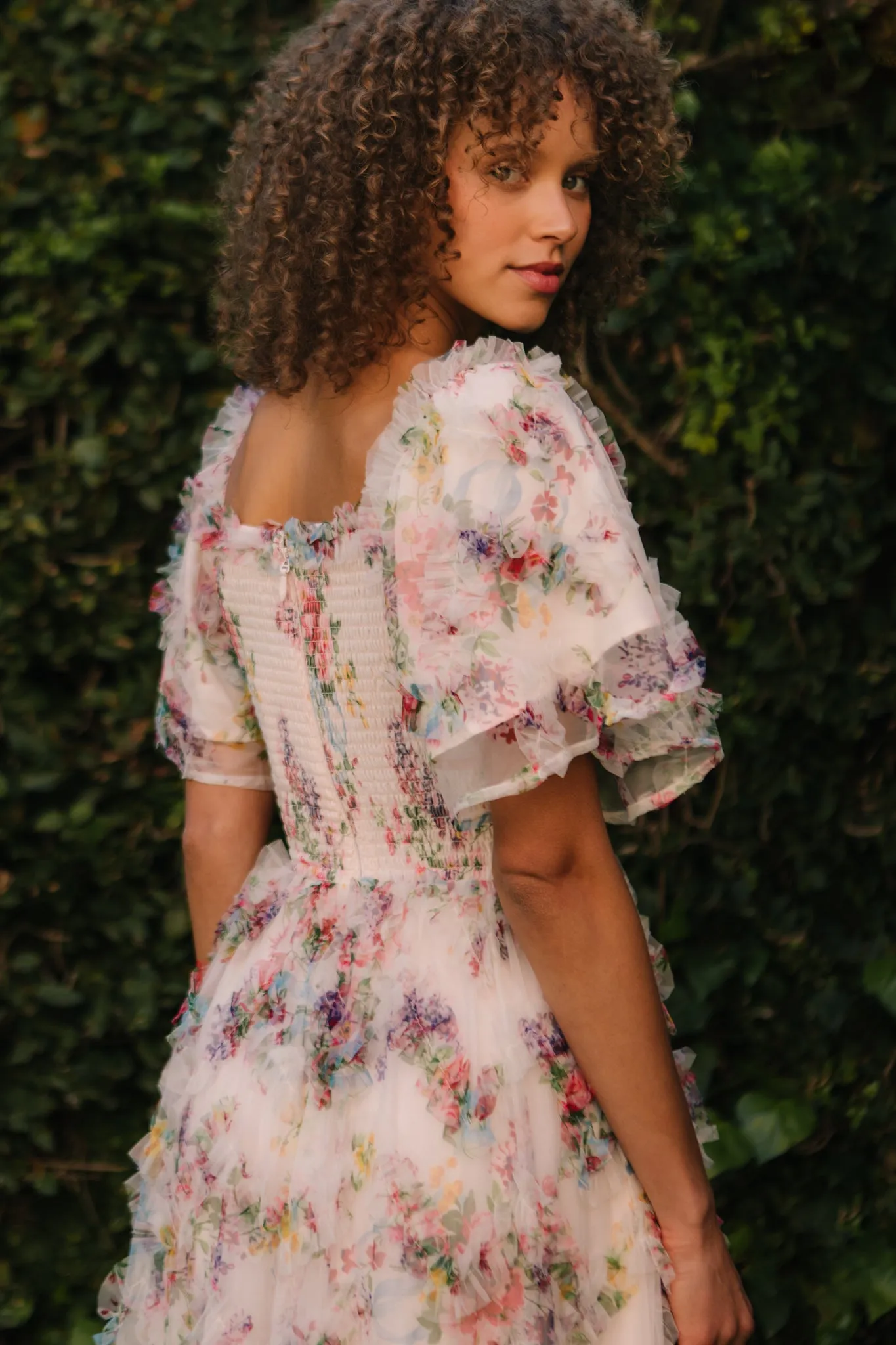 Florentina Dress in Pink Floral