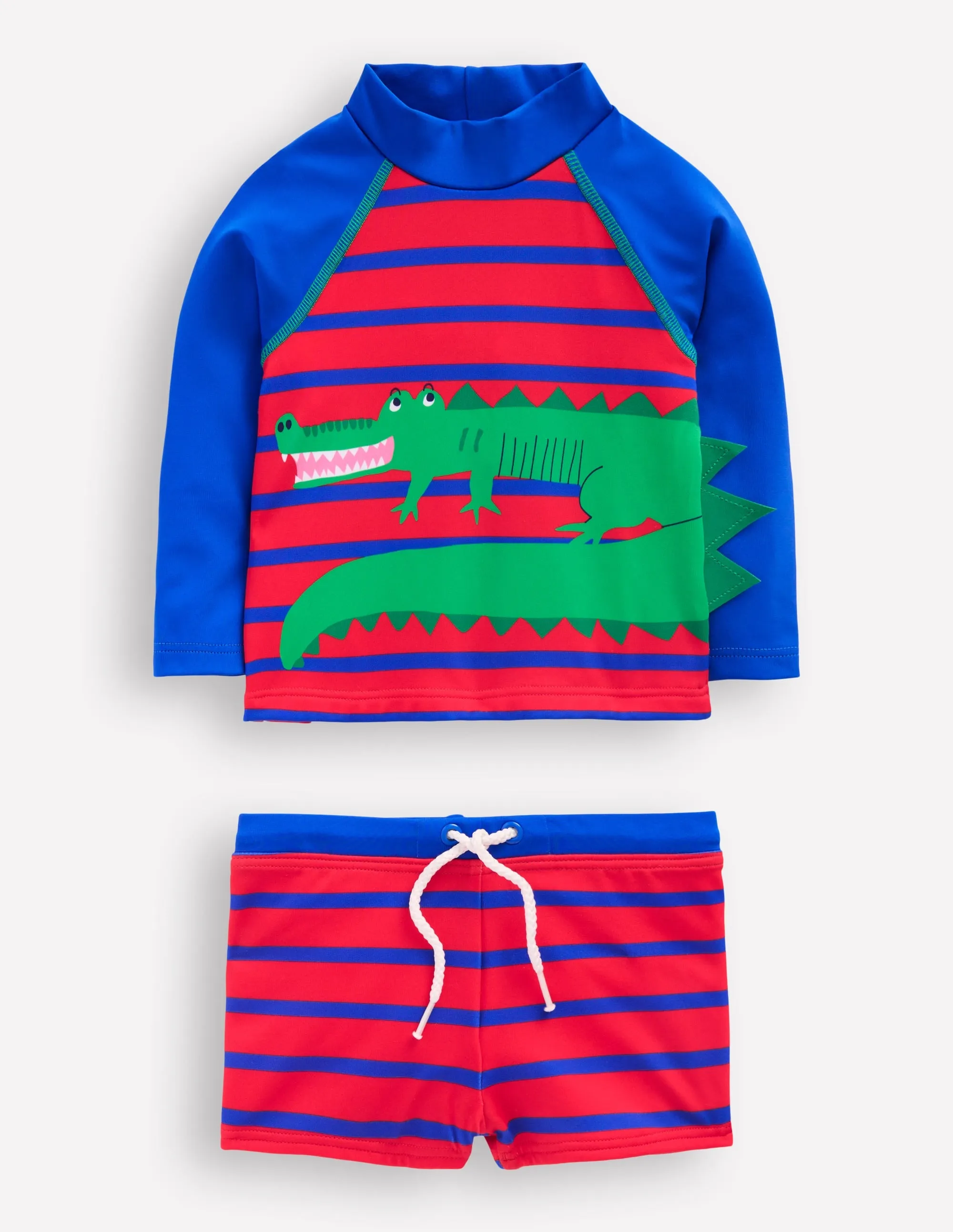Fun Rash Vest Set-Gallery Blue/Poppy Red Croc