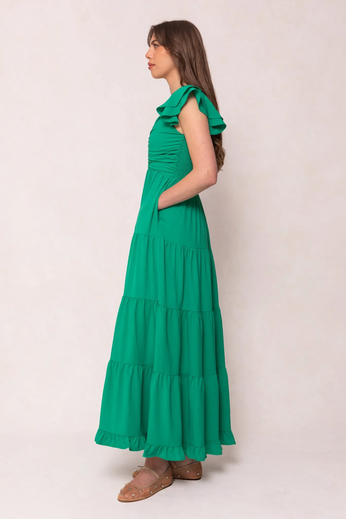 Garcelle Dress in Green - FINAL SALE