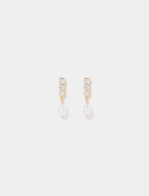 Gigi Glass Pearl Earrings