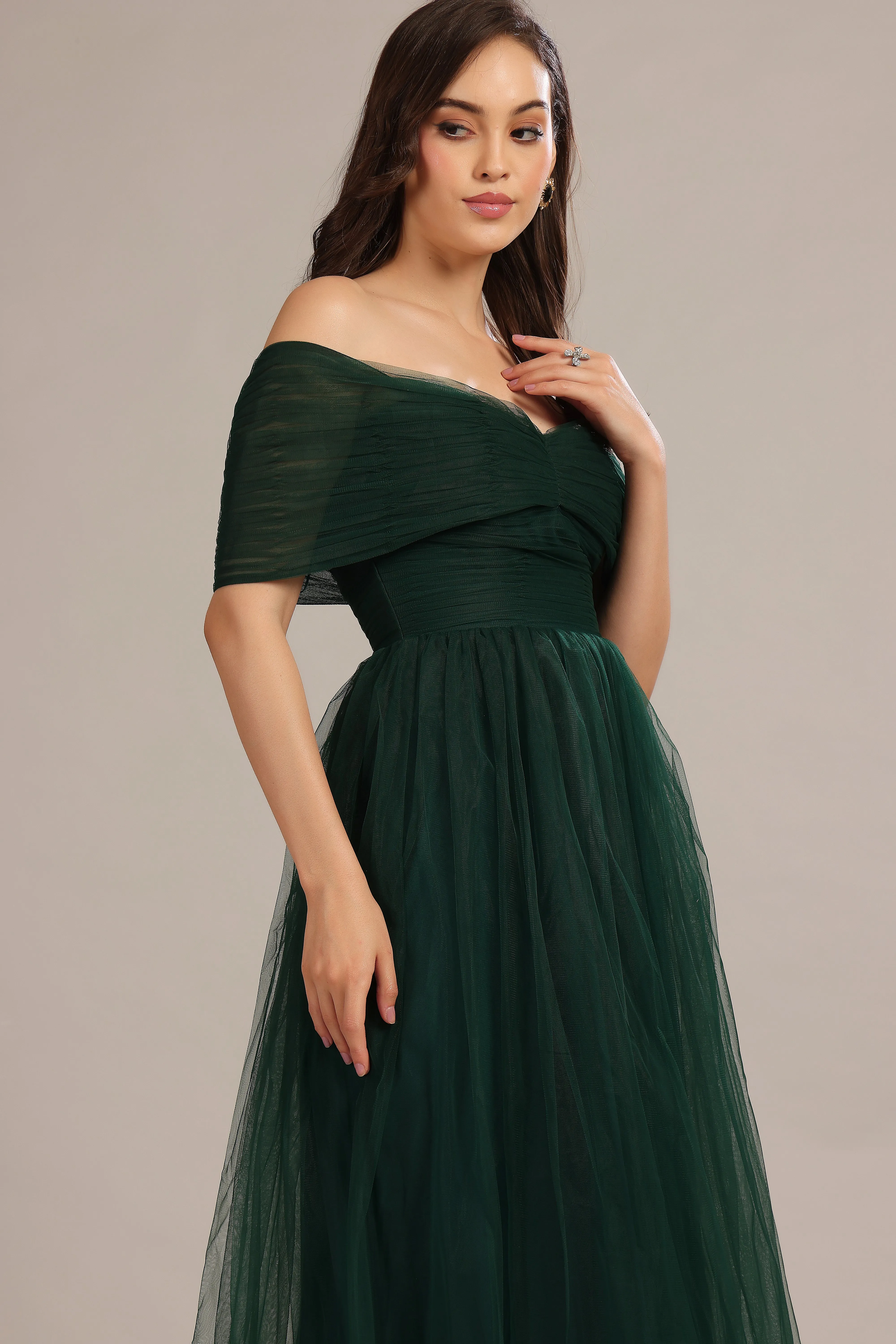 Gillian Maxi Dress in Emerald Green