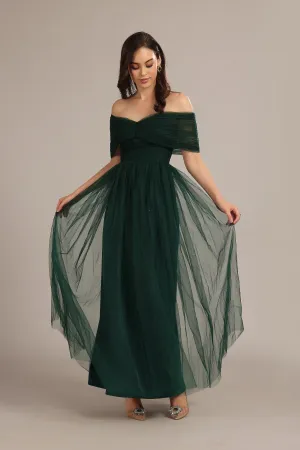 Gillian Maxi Dress in Emerald Green