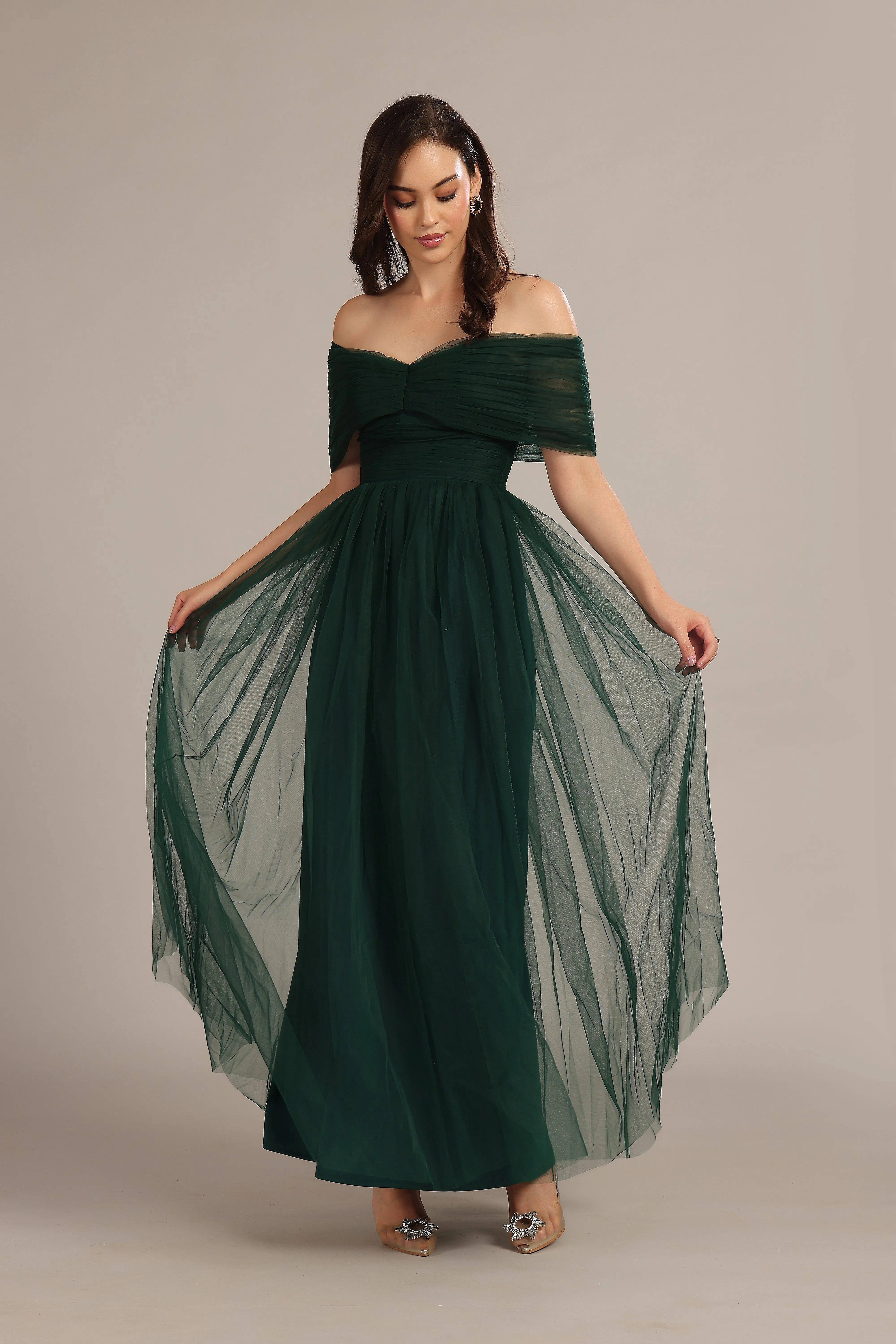 Gillian Maxi Dress in Emerald Green